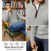 imageJMIERR Mens Quarter Zip Sweater Lightweight Mock Neck Casual Long Sleeve Knitted Solid Pullover SweatersA8 Medium Grey
