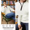 imageJMIERR Mens Quarter Zip Sweater Lightweight Mock Neck Casual Long Sleeve Knitted Solid Pullover SweatersA9 Bright White