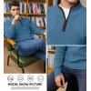 imageJMIERR Mens Quarter Zip Sweater Lightweight Mock Neck Casual Long Sleeve Knitted Solid Pullover SweatersA9 Prussian Blue