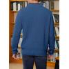 imageJMIERR Mens Quarter Zip Sweater Lightweight Mock Neck Casual Long Sleeve Knitted Solid Pullover SweatersA9 Prussian Blue