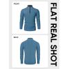 imageJMIERR Mens Quarter Zip Sweater Lightweight Mock Neck Casual Long Sleeve Knitted Solid Pullover SweatersA9 Prussian Blue