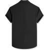 imageJMIERR Mens Seersucker Shirts Short Sleeve Casual Shirt Button Down Shirt Beach Summer Wedding TopsBlack