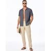 imageJMIERR Mens Seersucker Shirts Short Sleeve Casual Shirt Button Down Shirt Beach Summer Wedding TopsDark Grey