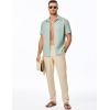 imageJMIERR Mens Seersucker Shirts Short Sleeve Casual Shirt Button Down Shirt Beach Summer Wedding TopsLight Green