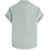imageJMIERR Mens Seersucker Shirts Short Sleeve Casual Shirt Button Down Shirt Beach Summer Wedding TopsLight Green