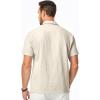 imageJMIERR Mens Seersucker Shirts Short Sleeve Casual Shirt Button Down Shirt Beach Summer Wedding TopsLight Grey