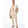 imageJMIERR Mens Seersucker Shirts Short Sleeve Casual Shirt Button Down Shirt Beach Summer Wedding TopsLight Grey