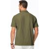 imageJMIERR Mens Seersucker Shirts Short Sleeve Casual Shirt Button Down Shirt Beach Summer Wedding TopsMoss Green