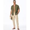 imageJMIERR Mens Seersucker Shirts Short Sleeve Casual Shirt Button Down Shirt Beach Summer Wedding TopsMoss Green