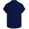 imageJMIERR Mens Seersucker Shirts Short Sleeve Casual Shirt Button Down Shirt Beach Summer Wedding TopsNavy Blue