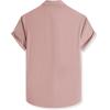 imageJMIERR Mens Seersucker Shirts Short Sleeve Casual Shirt Button Down Shirt Beach Summer Wedding TopsRose
