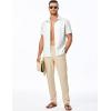 imageJMIERR Mens Seersucker Shirts Short Sleeve Casual Shirt Button Down Shirt Beach Summer Wedding TopsWhite
