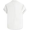 imageJMIERR Mens Seersucker Shirts Short Sleeve Casual Shirt Button Down Shirt Beach Summer Wedding TopsWhite