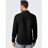 imageJMIERR Mens Shirt Waffle Button Down Shirts Long Sleeve Casual Work Dress Shirt0 Black