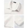 imageJMIERR Mens Shirt Waffle Button Down Shirts Long Sleeve Casual Work Dress Shirt0 White