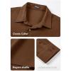 imageJMIERR Mens Shirt Waffle Button Down Shirts Long Sleeve Casual Work Dress ShirtB Brown