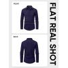 imageJMIERR Mens Shirt Waffle Button Down Shirts Long Sleeve Casual Work Dress ShirtB Dark Blue