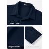 imageJMIERR Mens Shirt Waffle Button Down Shirts Long Sleeve Casual Work Dress ShirtB Dark Blue