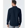 imageJMIERR Mens Shirt Waffle Button Down Shirts Long Sleeve Casual Work Dress ShirtB Dark Blue