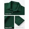 imageJMIERR Mens Shirt Waffle Button Down Shirts Long Sleeve Casual Work Dress ShirtB Green