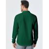 imageJMIERR Mens Shirt Waffle Button Down Shirts Long Sleeve Casual Work Dress ShirtB Green
