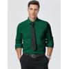imageJMIERR Mens Shirt Waffle Button Down Shirts Long Sleeve Casual Work Dress ShirtB Green