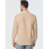 imageJMIERR Mens Shirt Waffle Button Down Shirts Long Sleeve Casual Work Dress ShirtC Light Beige
