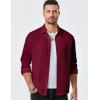 imageJMIERR Mens Shirt Waffle Button Down Shirts Long Sleeve Casual Work Dress ShirtC Red