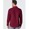 imageJMIERR Mens Shirt Waffle Button Down Shirts Long Sleeve Casual Work Dress ShirtC Red