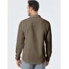 imageJMIERR Mens Shirt Waffle Button Down Shirts Long Sleeve Casual Work Dress ShirtD Dark Khaki
