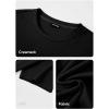 imageJMIERR Mens T Shirt Casual Solid Color Cotton Crewneck Stretch Short Sleeve Waffle Knit TeesBlack