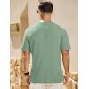 imageJMIERR Mens T Shirt Casual Solid Color Cotton Crewneck Stretch Short Sleeve Waffle Knit TeesGrass Green