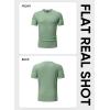 imageJMIERR Mens T Shirt Casual Solid Color Cotton Crewneck Stretch Short Sleeve Waffle Knit TeesGrass Green
