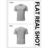imageJMIERR Mens T Shirt Casual Solid Color Cotton Crewneck Stretch Short Sleeve Waffle Knit TeesGrey