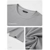 imageJMIERR Mens T Shirt Casual Solid Color Cotton Crewneck Stretch Short Sleeve Waffle Knit TeesGrey