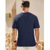 imageJMIERR Mens T Shirt Casual Solid Color Cotton Crewneck Stretch Short Sleeve Waffle Knit TeesSail Blue