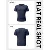 imageJMIERR Mens T Shirt Casual Solid Color Cotton Crewneck Stretch Short Sleeve Waffle Knit TeesSail Blue