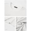 imageJMIERR Mens T Shirt Casual Solid Color Cotton Crewneck Stretch Short Sleeve Waffle Knit TeesWhite