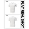 imageJMIERR Mens T Shirt Casual Solid Color Cotton Crewneck Stretch Short Sleeve Waffle Knit TeesWhite