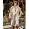 imageJMIERR Mens Button Down Dress Shirts Textured Long Sleeve Casual Hawaiian Beach Shirt with PocketApricot