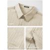 imageJMIERR Mens Button Down Dress Shirts Textured Long Sleeve Casual Hawaiian Beach Shirt with PocketApricot