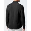 imageJMIERR Mens Button Down Dress Shirts Textured Long Sleeve Casual Hawaiian Beach Shirt with PocketBlack