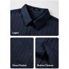 imageJMIERR Mens Button Down Dress Shirts Textured Long Sleeve Casual Hawaiian Beach Shirt with PocketDark Blue