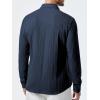 imageJMIERR Mens Button Down Dress Shirts Textured Long Sleeve Casual Hawaiian Beach Shirt with PocketDark Blue