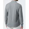 imageJMIERR Mens Button Down Dress Shirts Textured Long Sleeve Casual Hawaiian Beach Shirt with PocketGrey