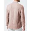 imageJMIERR Mens Button Down Dress Shirts Textured Long Sleeve Casual Hawaiian Beach Shirt with PocketPink