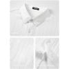 imageJMIERR Mens Button Down Dress Shirts Textured Long Sleeve Casual Hawaiian Beach Shirt with PocketWhite