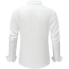 imageJMIERR Mens Button Down Dress Shirts Textured Long Sleeve Casual Hawaiian Beach Shirt with PocketWhite