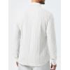 imageJMIERR Mens Button Down Dress Shirts Textured Long Sleeve Casual Hawaiian Beach Shirt with PocketWhite