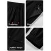 imageJMIERR Mens Joggers Casual Pants Stretch Elastic Waist Drawstring Tapered Pants with Pockets0 Black